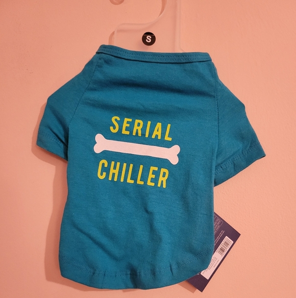 Pawsitively Fun Other - Teal Small Dog 'Serial Chiller' Tee Shirt, S, NWT